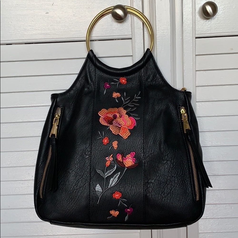 INC  Bangle Medium Crossbody Black MultiGold